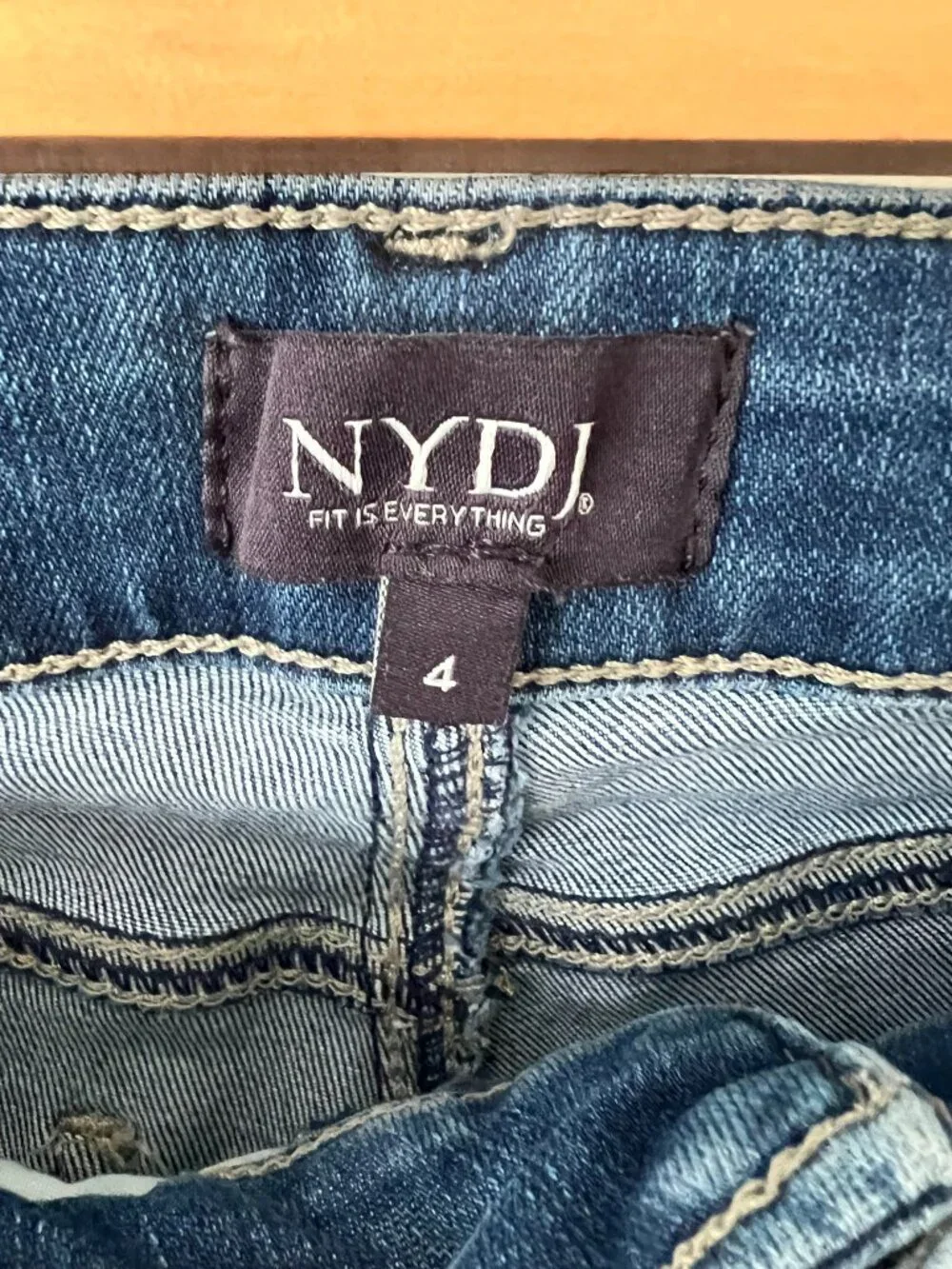 NYDJ Straight Leg Jeans in Light Wash Blue - Picture 6 of 12